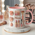 Make Up Mug 3D, Faux 3D Effect Mug, Makeup Lover Mug, Personalized Beauty Gift Idea