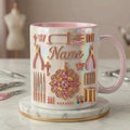 Nail Tech Mug 3D, Faux 3D Effect Mug, Nail Technician Mug, Custom Name Salon Gift