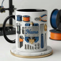 Personalized 3D Printing Tools Mug, Maker Gift, Ceramic Coffee Cup