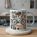 Personalized Biking Mug 3D, Custom Cyclist Name Cup, Bike Lover Gift