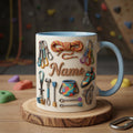 Rock Climbing Mug 3D, 3D Climber Coffee Cup, Personalized Name Ceramic Mug