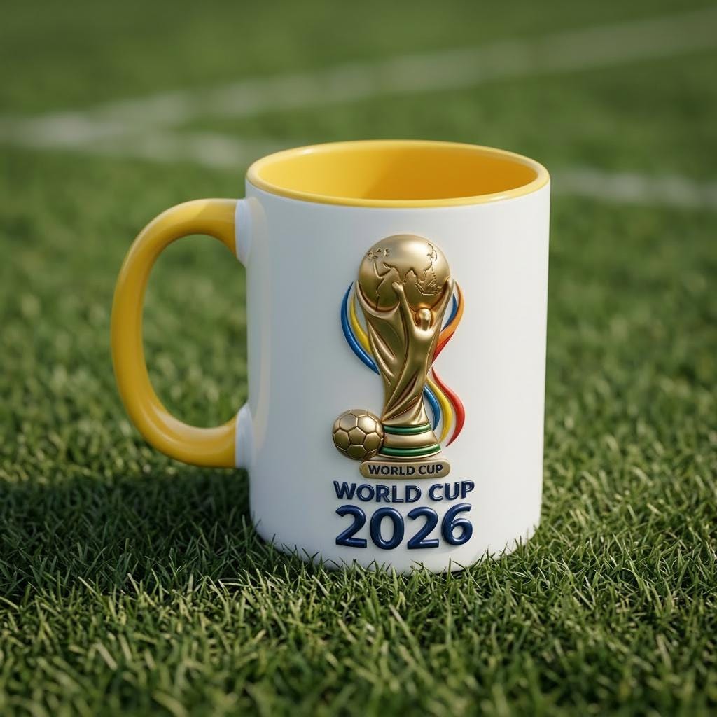 2026 World Cup Soccer Mug 3D, Faux 3D Mug, Soccer Fan Gift, Football Lover Cup, Sports Coffee Mug, World Cup Gift Idea