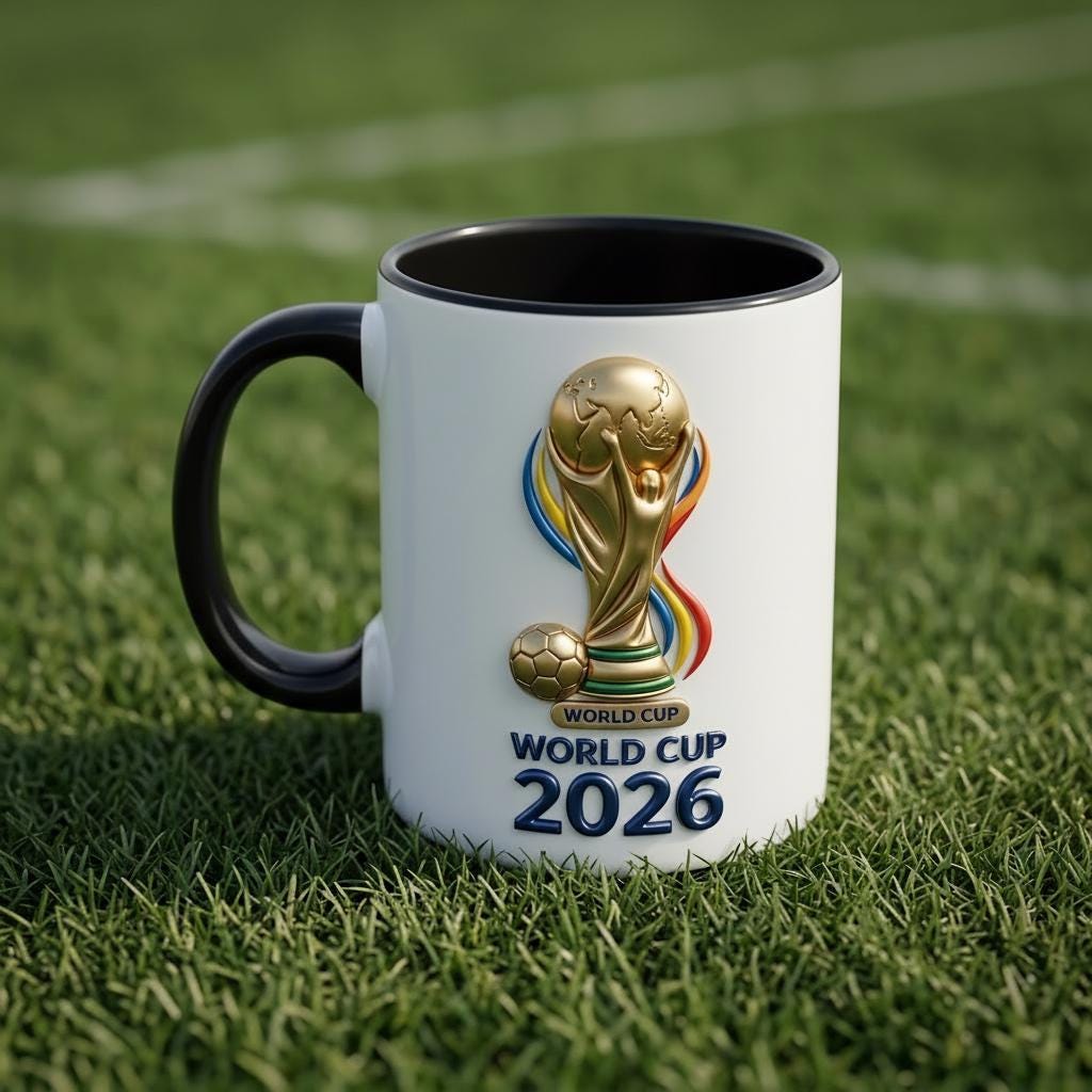 2026 World Cup Soccer Mug 3D, Faux 3D Mug, Soccer Fan Gift, Football Lover Cup, Sports Coffee Mug, World Cup Gift Idea