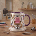 Hairstylist Salon Chair Mug 3D, Personalized Coffee Cup, Faux 3D Effect Mug