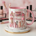 Make Up Mug 3D, Faux 3D Effect Mug, Makeup Lover Coffee Cup, Personalized Beauty Mug