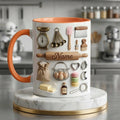 Baking Accent Mug, Faux 3D Effect Mug, Custom Name Baking Coffee Cup, Baker Gift Idea