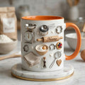 Baking Mug 3D, Faux 3D Mug, Baker Gift Idea, Baking Coffee Mug, Gift for Baking Lover, Kitchen Lover Mug, Cute Gift