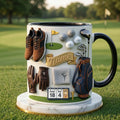 Golf Mug 3D, Faux 3D Mug, Personalized Golfer Coffee Cup, Custom Name Golf Lover Gift