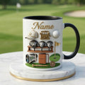 Personalized Golf Mug 3D, Ceramic Coffee Cup, Golfer Gift, 11oz or 15oz