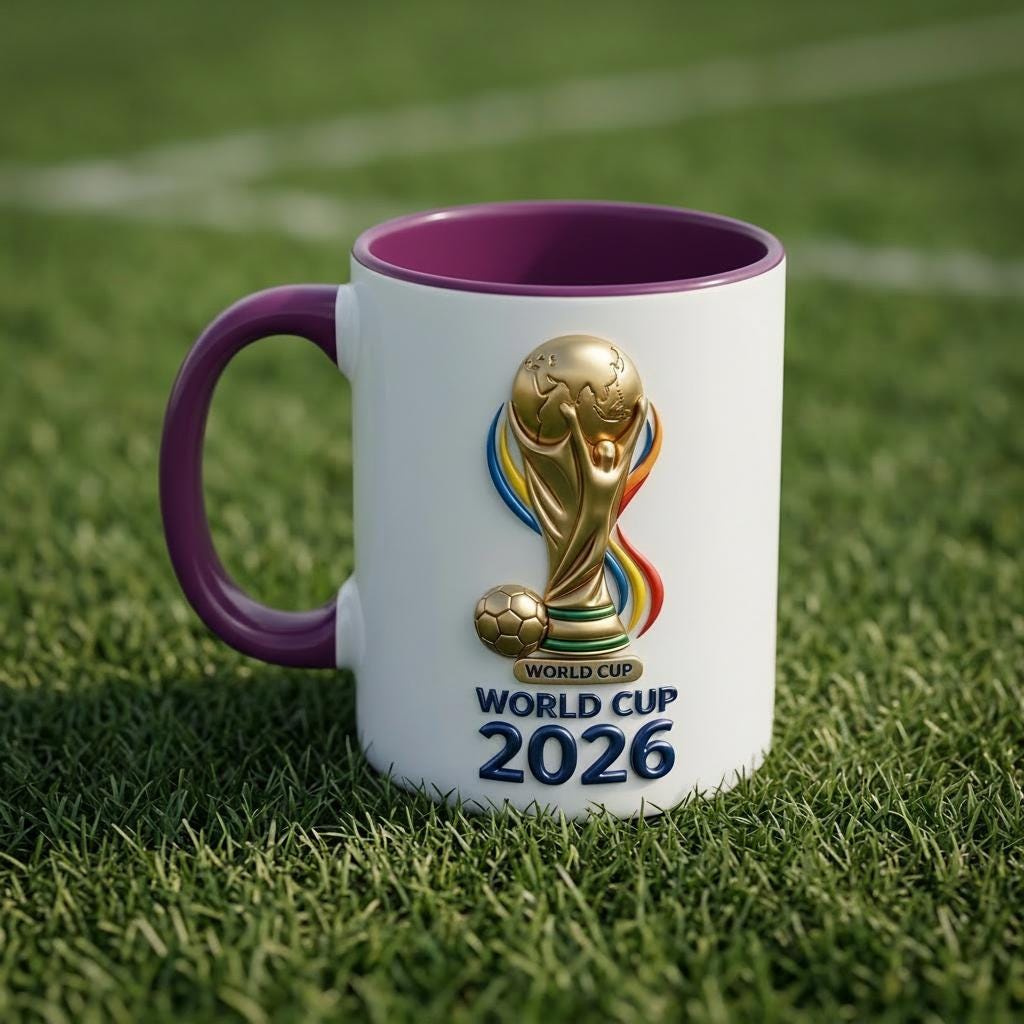 2026 World Cup Soccer Mug 3D, Faux 3D Mug, Soccer Fan Gift, Football Lover Cup, Sports Coffee Mug, World Cup Gift Idea