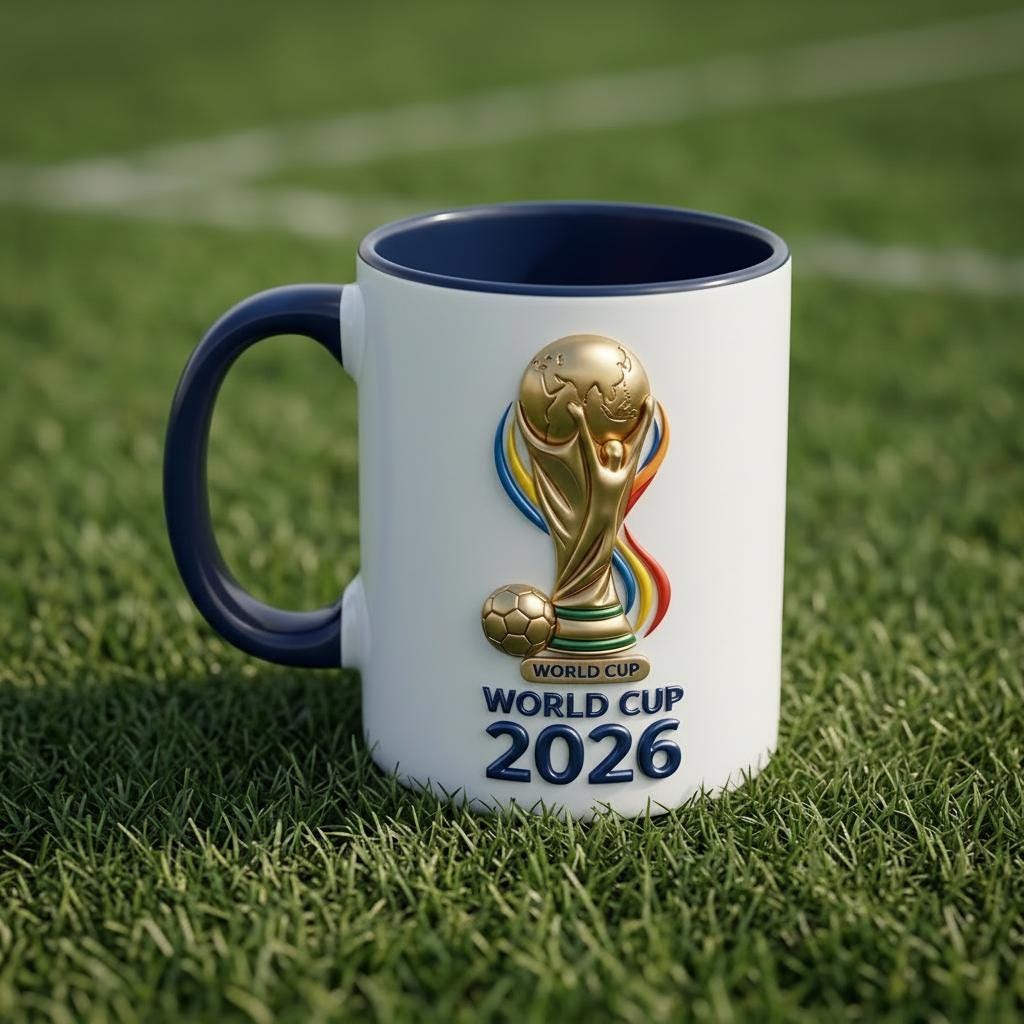2026 World Cup Soccer Mug 3D, Faux 3D Mug, Soccer Fan Gift, Football Lover Cup, Sports Coffee Mug, World Cup Gift Idea