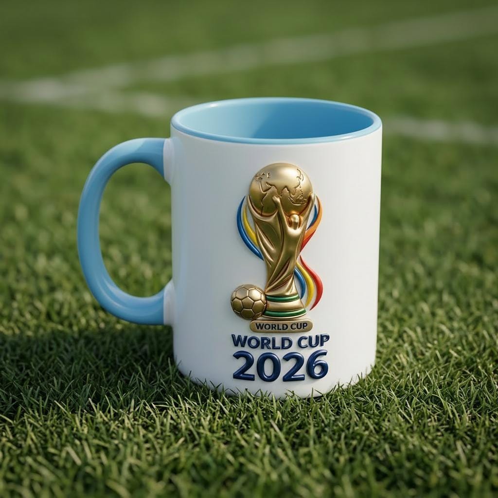 2026 World Cup Soccer Mug 3D, Faux 3D Mug, Soccer Fan Gift, Football Lover Cup, Sports Coffee Mug, World Cup Gift Idea