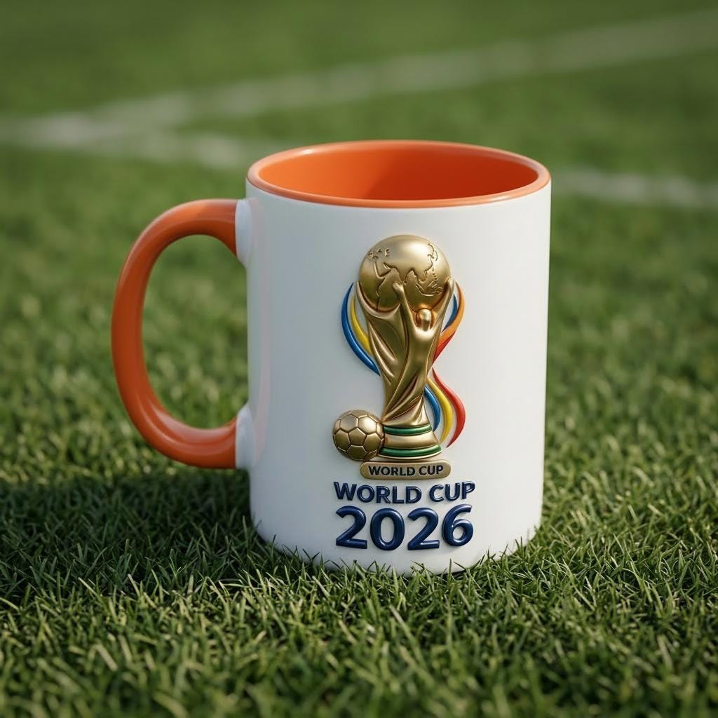 2026 World Cup Soccer Mug 3D, Faux 3D Mug, Soccer Fan Gift, Football Lover Cup, Sports Coffee Mug, World Cup Gift Idea
