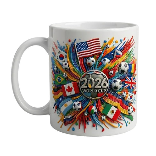 2026 World Cup Ceramic Mug, Soccer Fan Gift, Sports Coffee Cup
