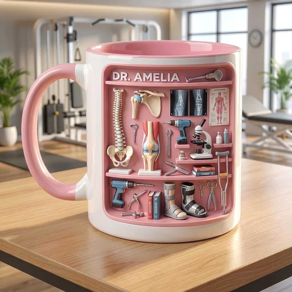 Personalized Doctor Mug, Custom Name Orthopedic Coffee Cup, Medical Gift, Clinic Desk Mug